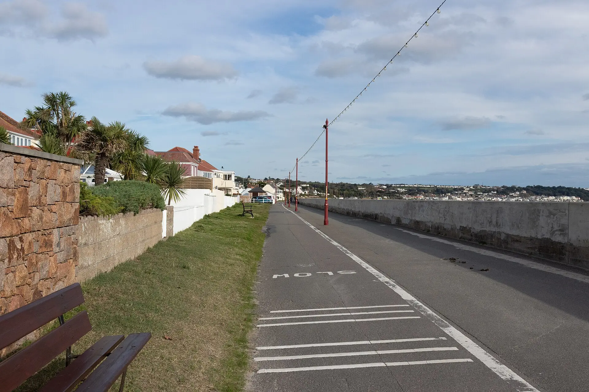 The coastal path at Beaumont, St Aubin's Bay
