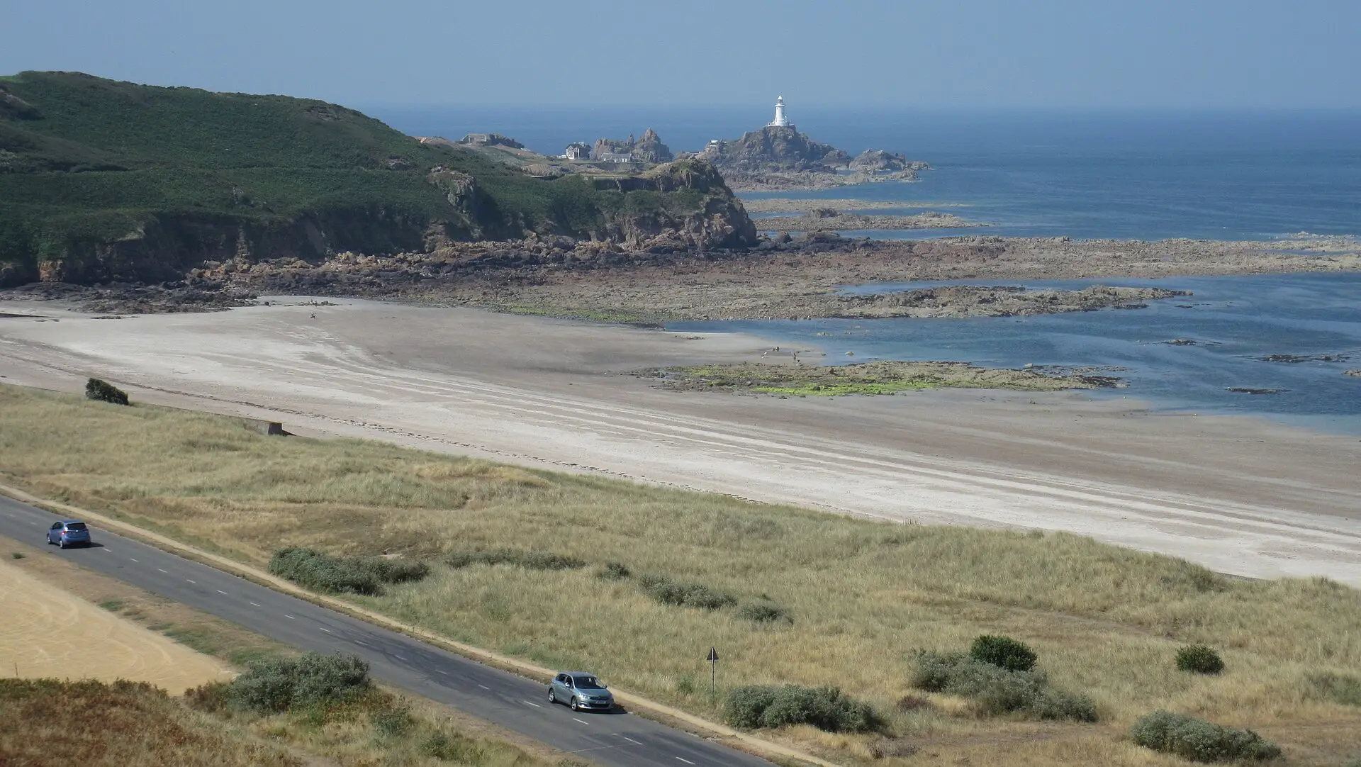 St Ouen's Bay with La Corbière in the distance