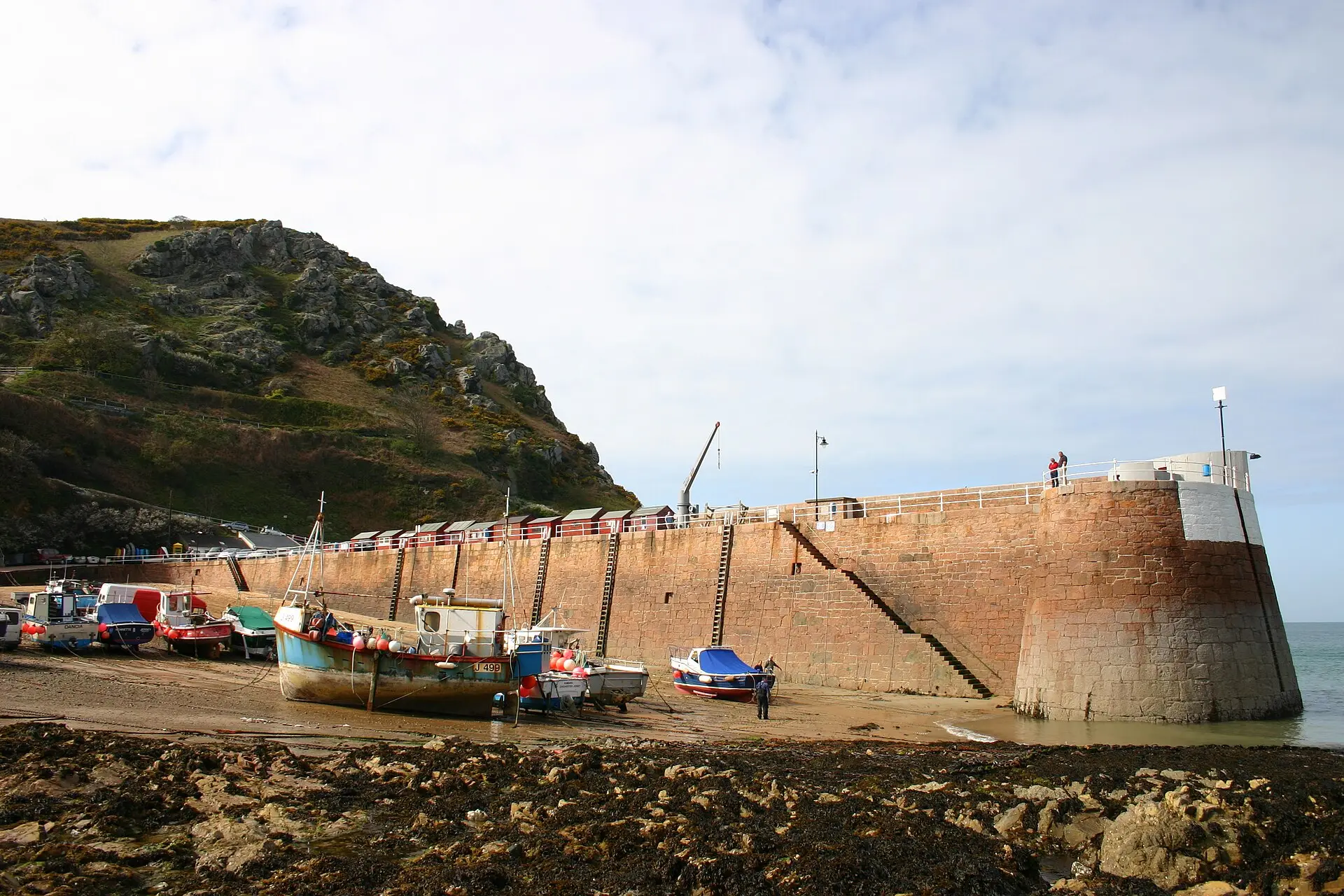 The pier at Bouley Bay, where the route finishes